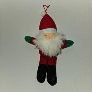 VTG Dan Brechner Santa Claus Plush Ornament 7" Stuffed Toy Christmas Tree Decor